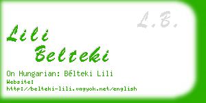 lili belteki business card